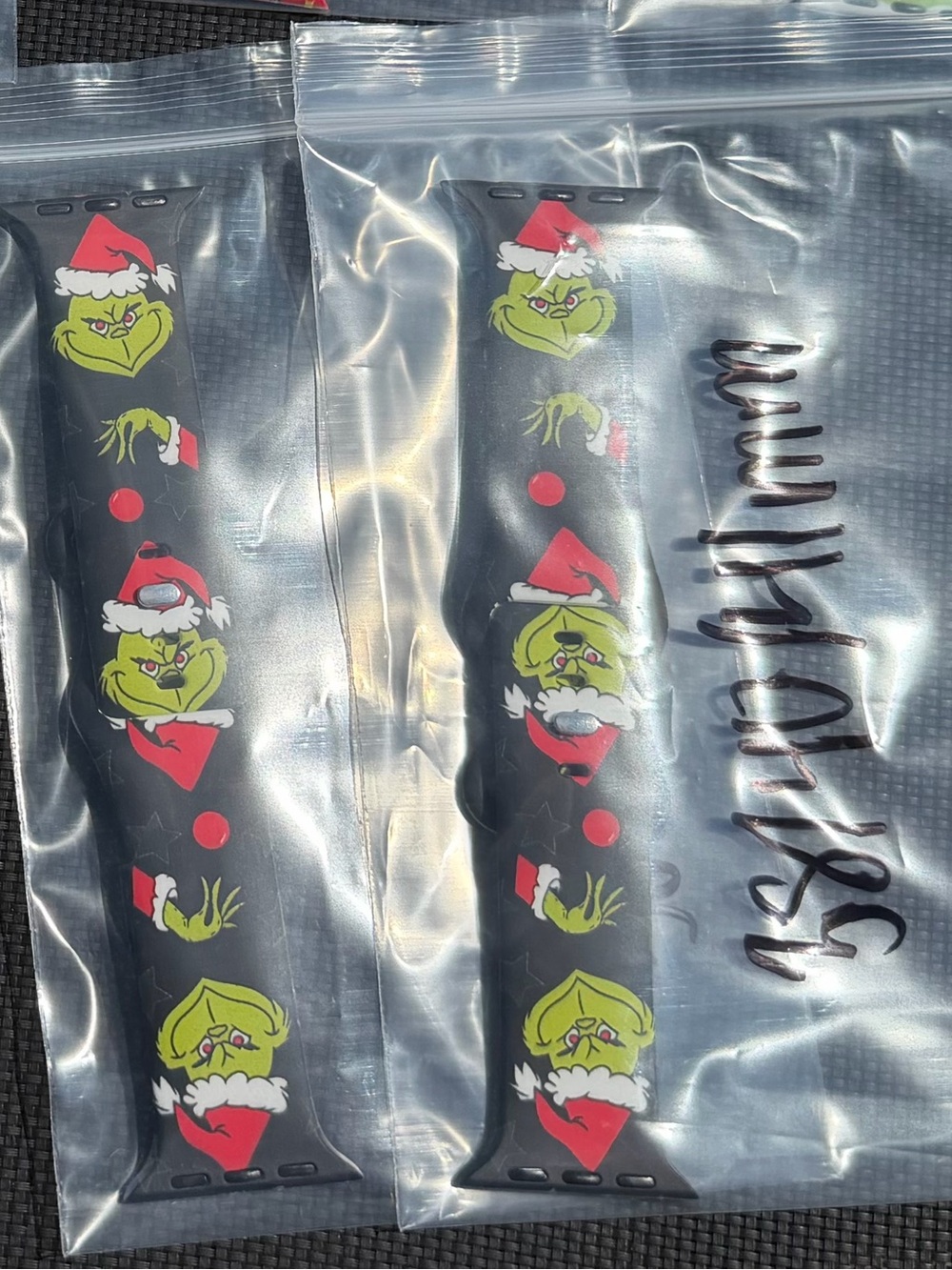 ONE! —- Holiday Cartoon Character Silicone Watch Band - Red & Black 38-41mm